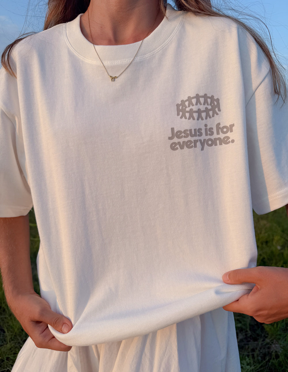 Jesus Is for Everyone White Sand Heavyweight T-Shirt