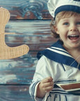 The Seaside Anchor – Boho Rattan Wall Hanging for Nurseries, Kids Rooms and Ocean Lovers