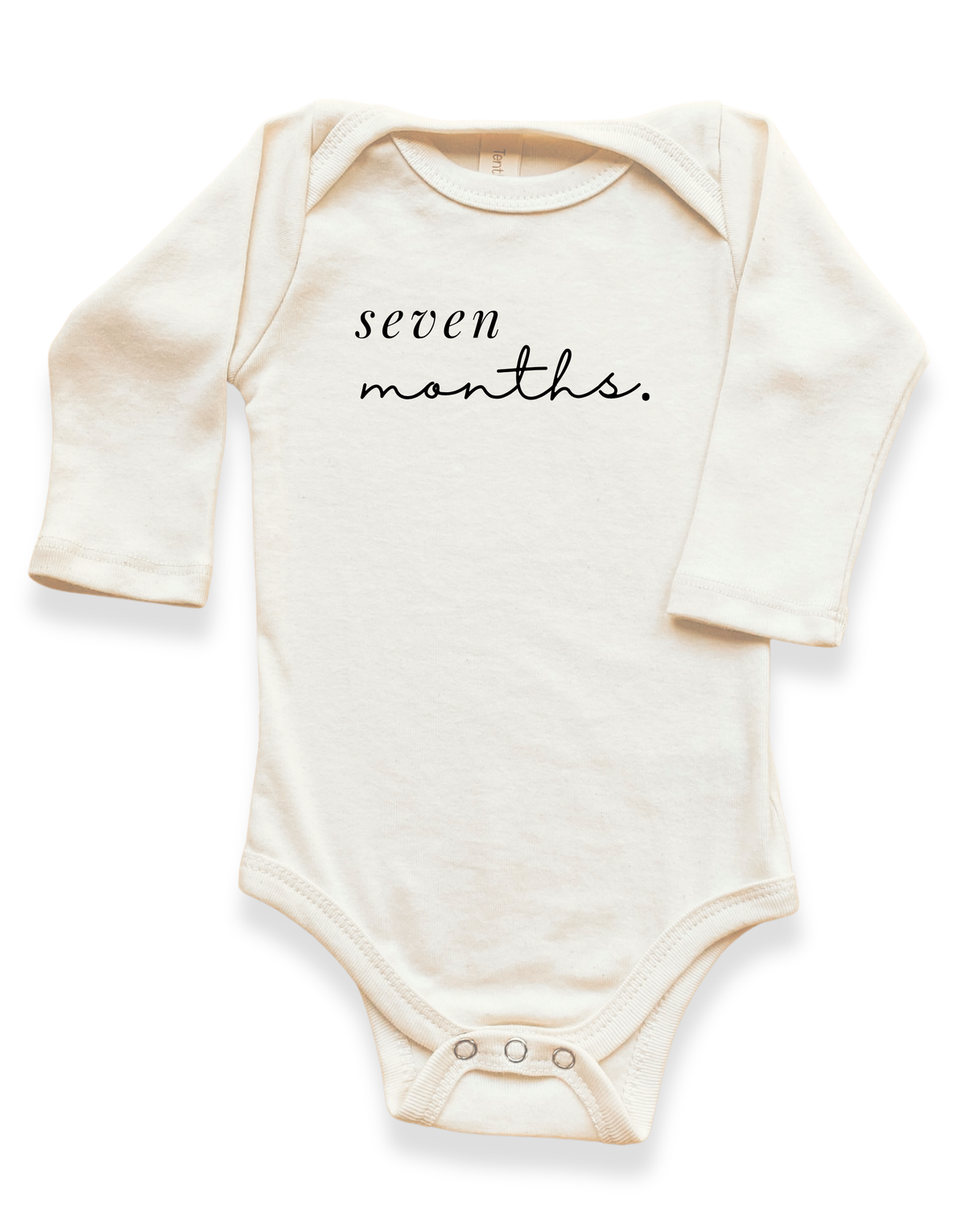 Monthly Milestone Organic Cotton Long Sleeve Baby Bodysuit