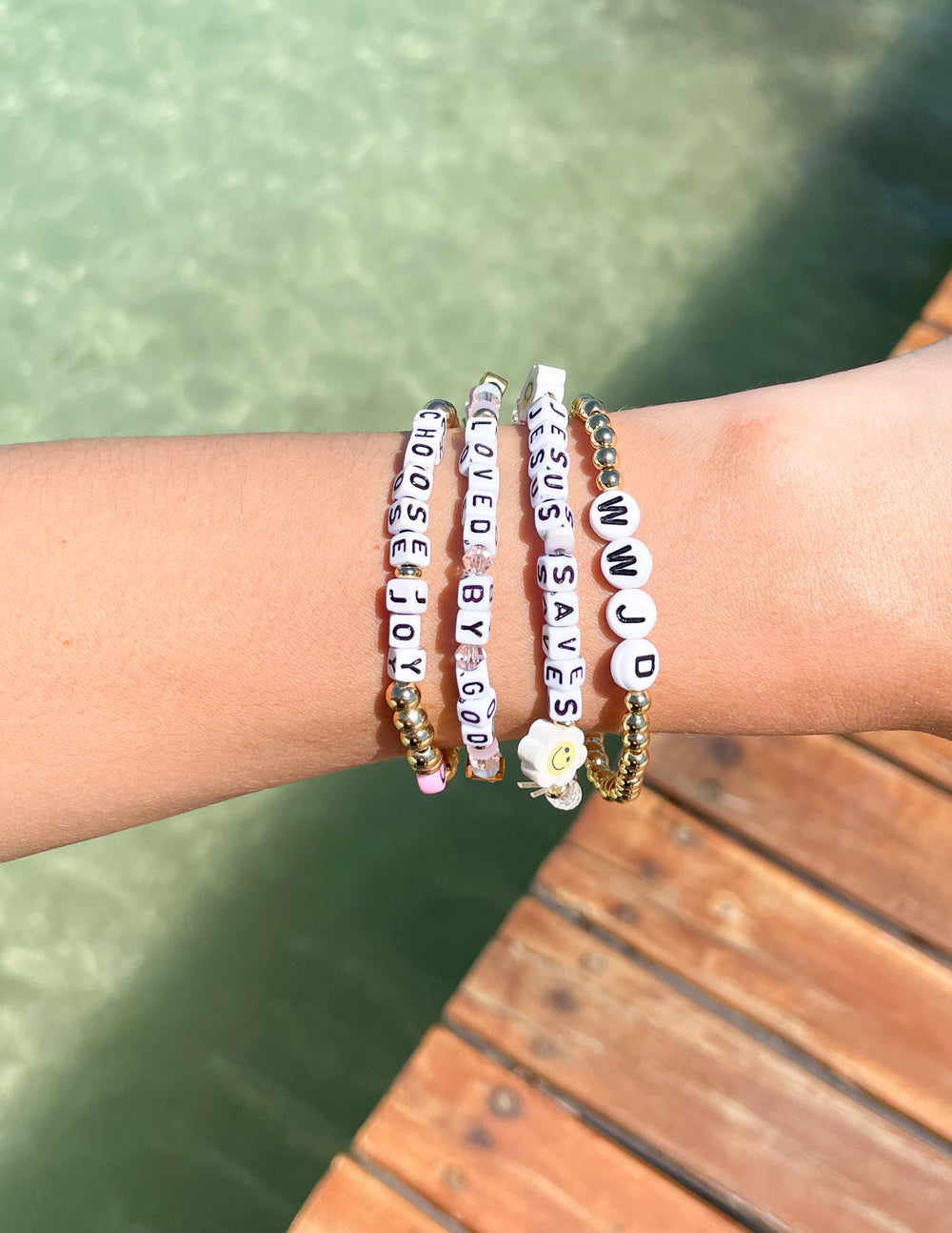 Jesus Saves Bracelet Christian Letter Bead Bracelet Faith Jewelry