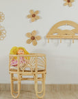 Sweet Bloom Rattan Flower Wall Art – Cute Boho Nursery & Girls Room Decor