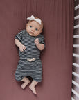 Plum Bamboo Stretch Crib Sheet