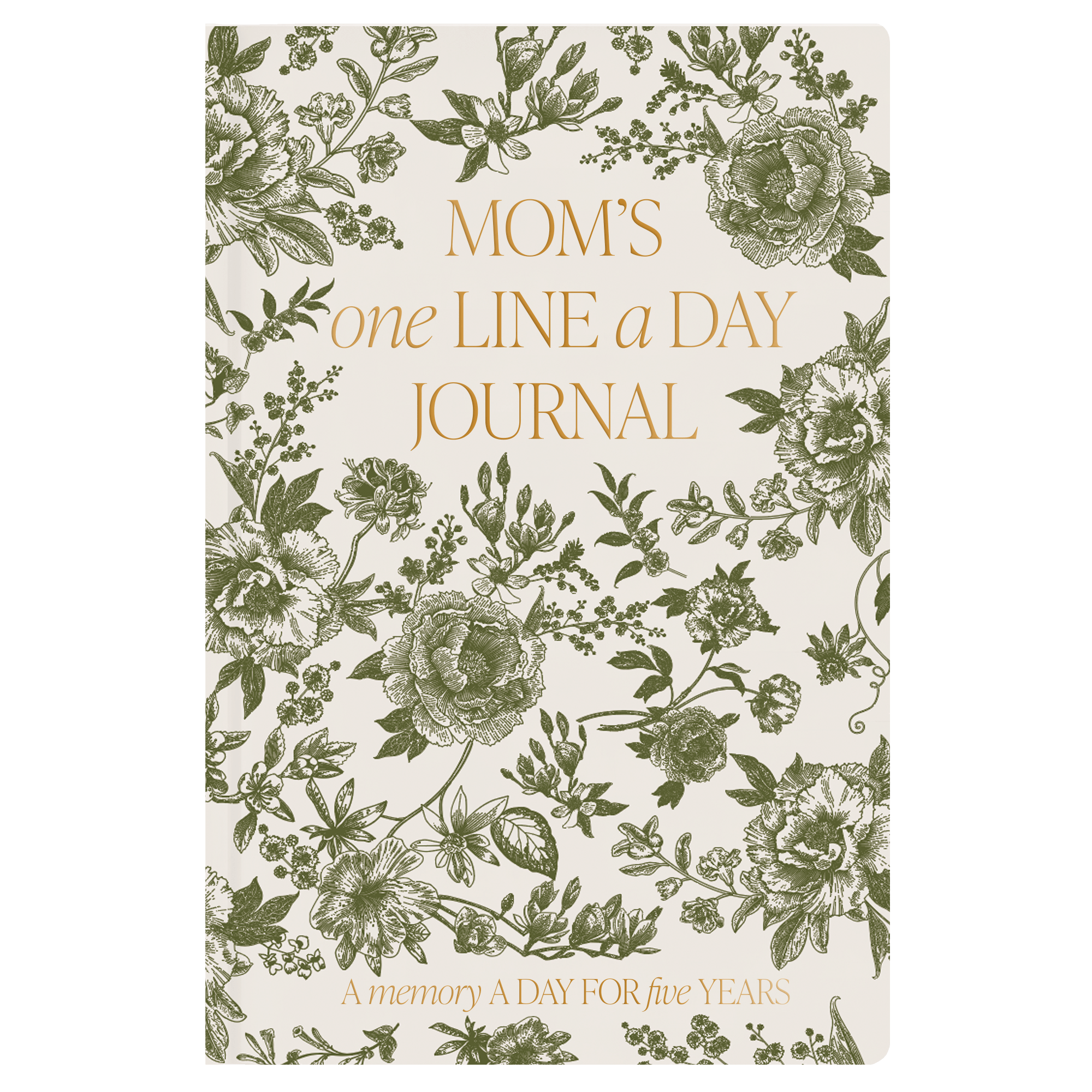 Mom's One Line A Day Green Delft Leather Journal