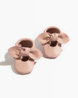 Newborn Blush Knotted Bow Baby Shoe