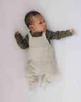 Winter Green Organic Snap Long Sleeve Ribbed Bodysuit
