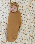 Mustard Bamboo Stretch Swaddle