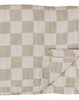 Taupe Checkered Muslin Quilt