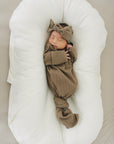 Cocoa Organic Cotton Ribbed Head Wrap