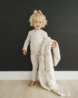 Smiley Taupe Plush Blanket
