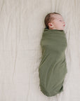 Olive Bamboo Stretch Swaddle