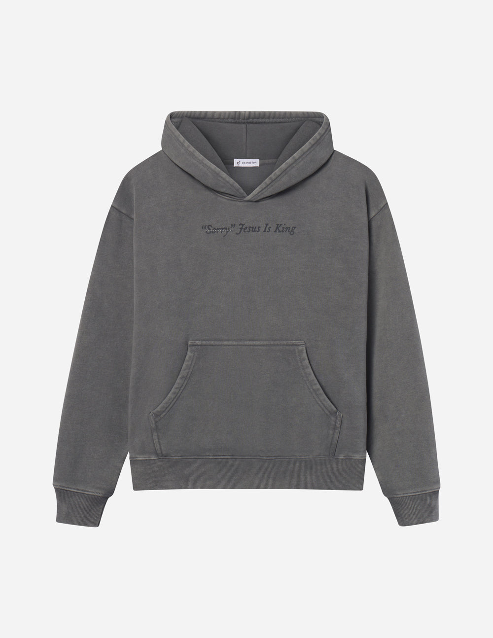 Not Sorry Jesus Is King Spire Grey Hoodie