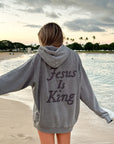 Not Sorry Jesus Is King Spire Grey Hoodie