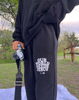 Our World Needs Jesus Black Unisex Sweatpants | Faith Based Premium Loungewear