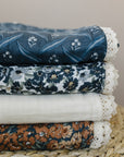 Venetian Floral + Autumn Bloom Lace Muslin Quilt