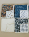 Navy Berry + Cream Berry Lace Muslin Quilt