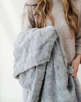 PATTERNED FAUX FUR THROW BLANKETS