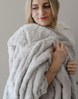 PATTERNED FAUX FUR THROW BLANKETS