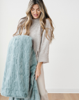 PATTERNED FAUX FUR THROW BLANKETS