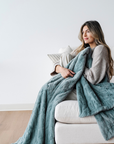 PATTERNED FAUX FUR THROW BLANKETS