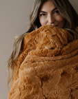 PATTERNED FAUX FUR THROW BLANKETS