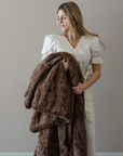 PATTERNED FAUX FUR THROW BLANKETS