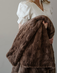 PATTERNED FAUX FUR THROW BLANKETS