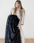 PATTERNED FAUX FUR THROW BLANKETS