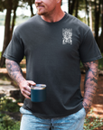 Man of Faith – Men’s Lion Tee with 1 Corinthians Back Design + Pocket Front
