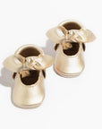 Platinum Knotted Bow Baby Shoe