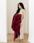PATTERNED FAUX FUR THROW BLANKETS
