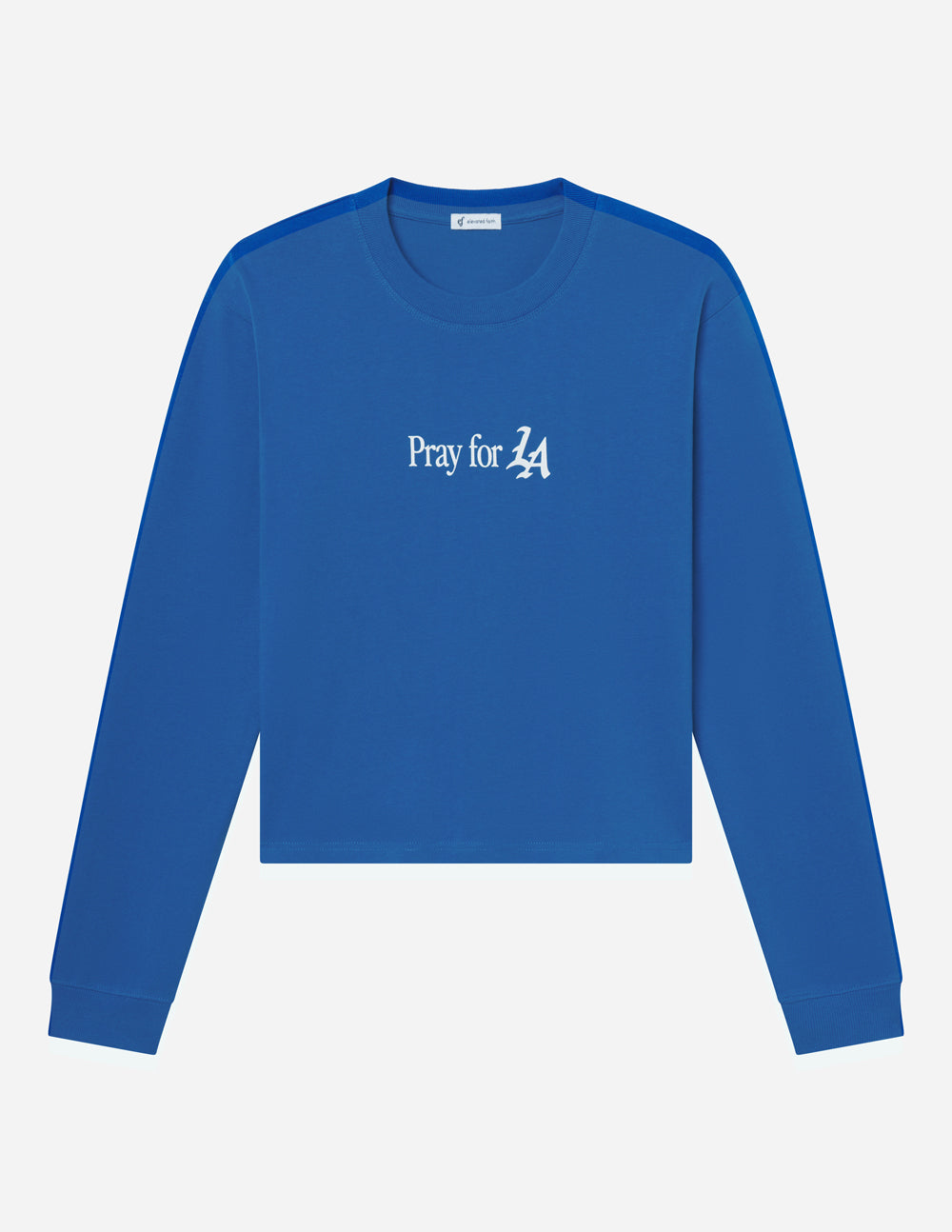 Pray for Los Angeles Blue Long Sleeve Heavyweight Tee