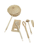 Handmade Rattan Play Kitchen Utensils - Montessori Pretend Play Cooking Set