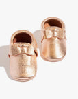 Rose Gold Bow Baby Shoe