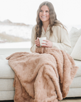 PATTERNED FAUX FUR THROW BLANKETS