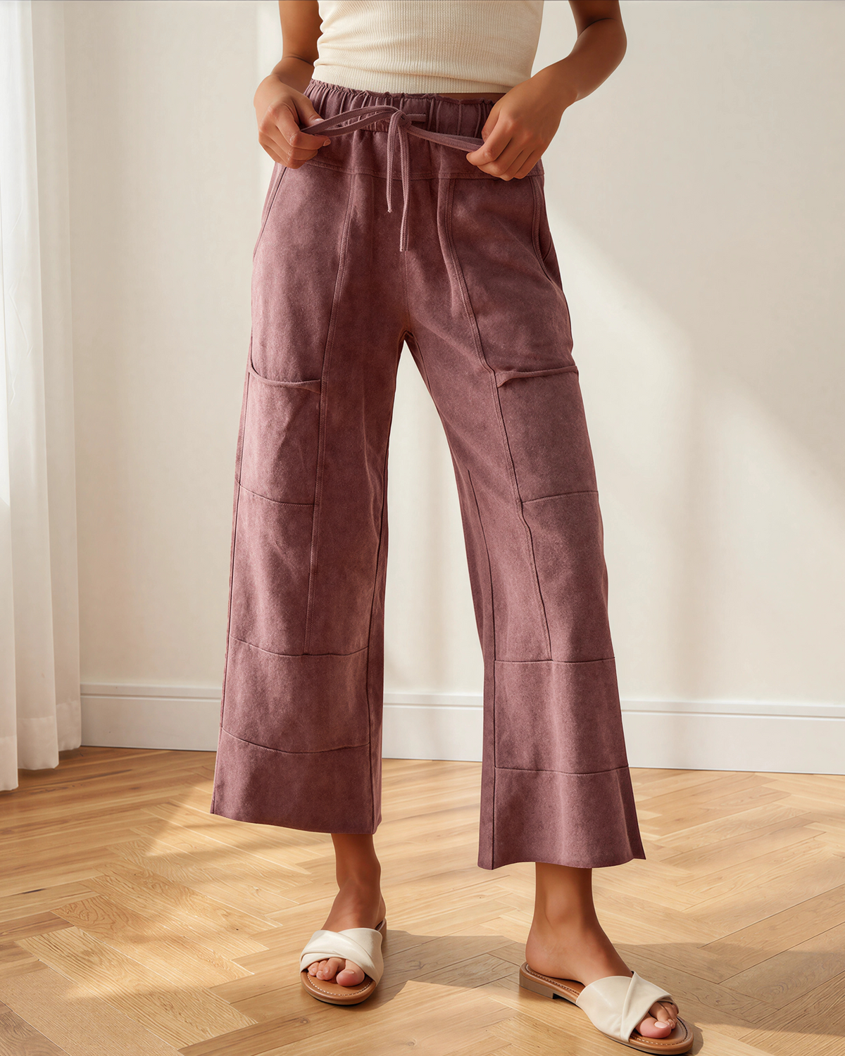 Teagan Mineral Wash Wide Leg Pants