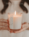 Hello Fall Soy Candle - Tinted Glass Jar - 12 oz