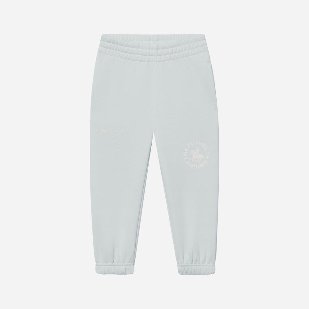 Light gray sweatpants on a white background
