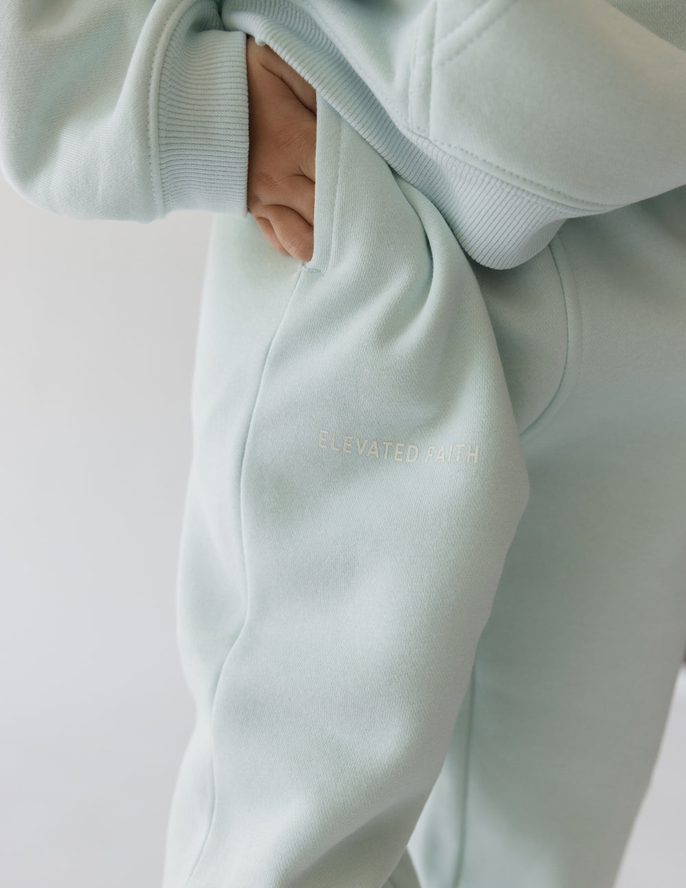 Future Is Bright Kids Sweatpants | Oversized Toddler Joggers | Sea Foam