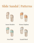 Slide Sandal Fern Plaid Kids Summer Sandals