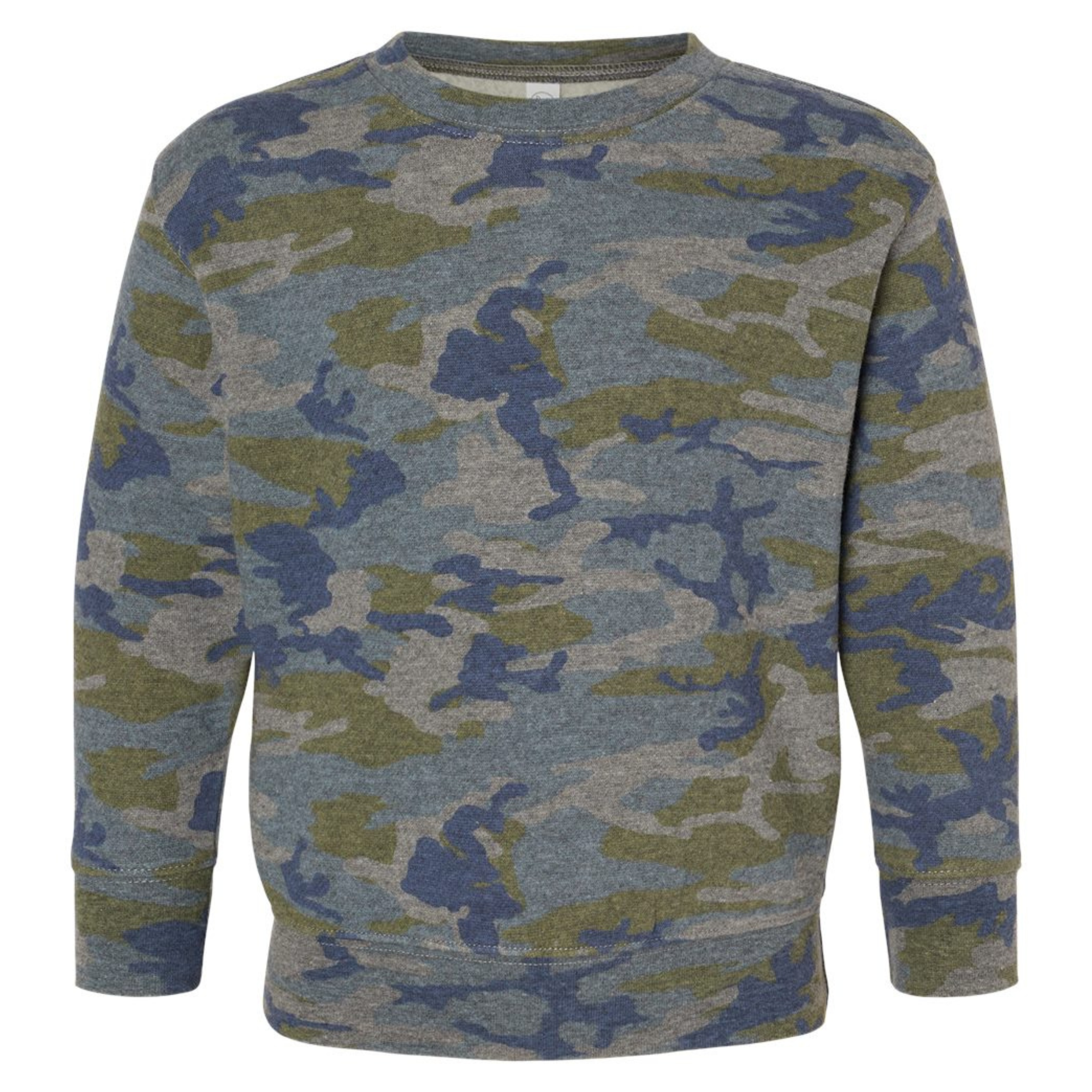 3317 Rabbit Skins® Custom Toddler Fleece Crewneck Sweatshirt | Soft Cotton-Blend Pullover