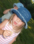 WWJD Denim Bucket Hat for Babies & Kids