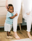 Weathered Brown Moccasin Baby Shoe