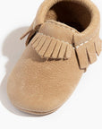 Weathered Brown Moccasin Baby Shoe