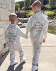 What a Friend in Jesus White Camo Kids Hoodie
