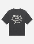 What a Friend in Jesus Heavyweight Tee – Black
