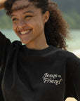 What a Friend in Jesus Heavyweight Tee – Black