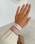 Cloud White WWJD Embroidered Bracelet