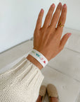 Cloud White WWJD Embroidered Bracelet
