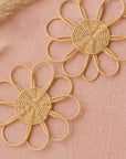 Sweet Bloom Rattan Flower Wall Art – Cute Boho Nursery & Girls Room Decor