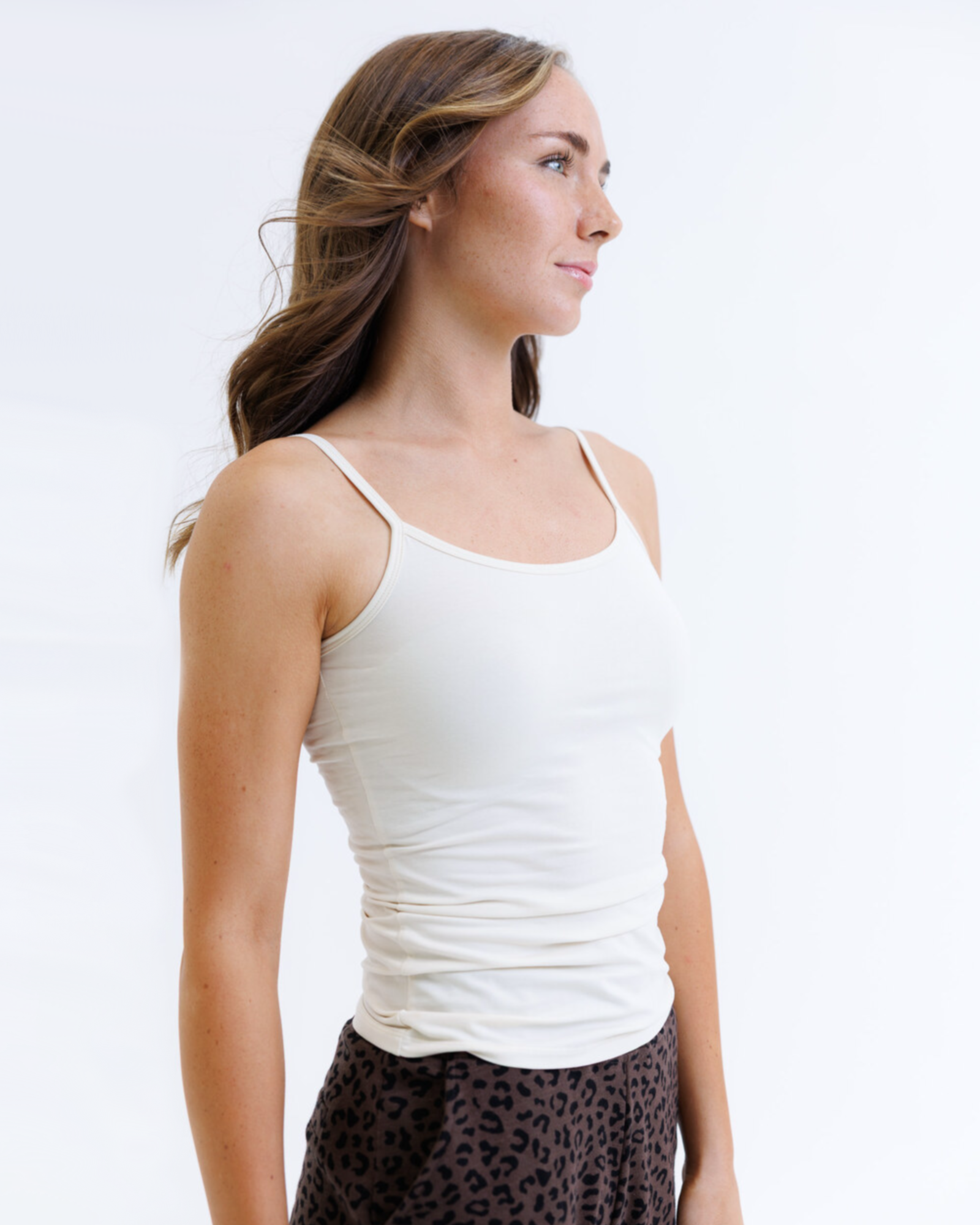 Wonder Cami Square Neck Cotton Stretch Layering Tank